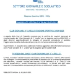 Riconoscimento dei Club Giovanili di 3° Livello